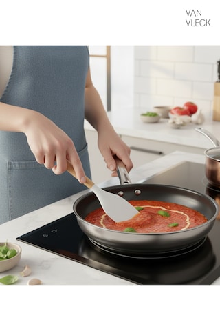 Silikon Sıyırma Spatulası Isıya Dayanıklı Yapışmaz Kazıyıcı Ve Karıştırıcı Mutfak Spatulası Beyaz