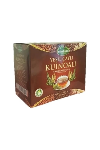 Mindivan Yeşil Çaylı Kinoalı Karışık Bitki Çayı 30 Lu Süzen Poşet
