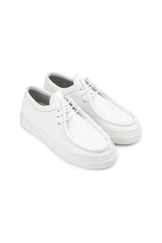 Deery Hakiki Deri Beyaz Kadın Sneaker - Z1682zbyzc01 Beyaz
