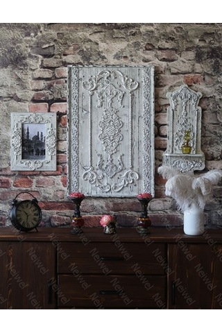 Neiwel Vintage Arfel Eskitme Beyaz Tablo