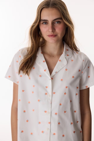 Penti Kırık Beyaz Peach Gömlek Pantolon Pijama Takımı