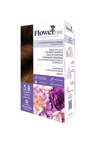 Flowertint Colorazione In Crema Saç Boyama Kiti 5.8 Açık Kahverengi Tütün