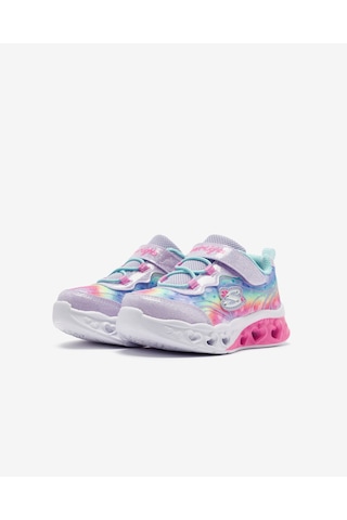 Skechers Flutter Heart Lights - Groovy Swirl Küçük Kız Çocuk Lavanta Işıklı Spor Ayakkabı 303253n Lvaq Lavanta