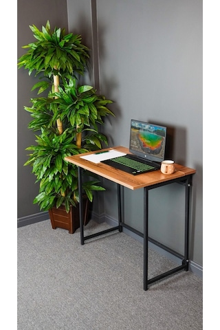 Katlanır Çalışma Masası 50X80 Cm Bilgisayar Mutfak Katlanır Masa Ceviz