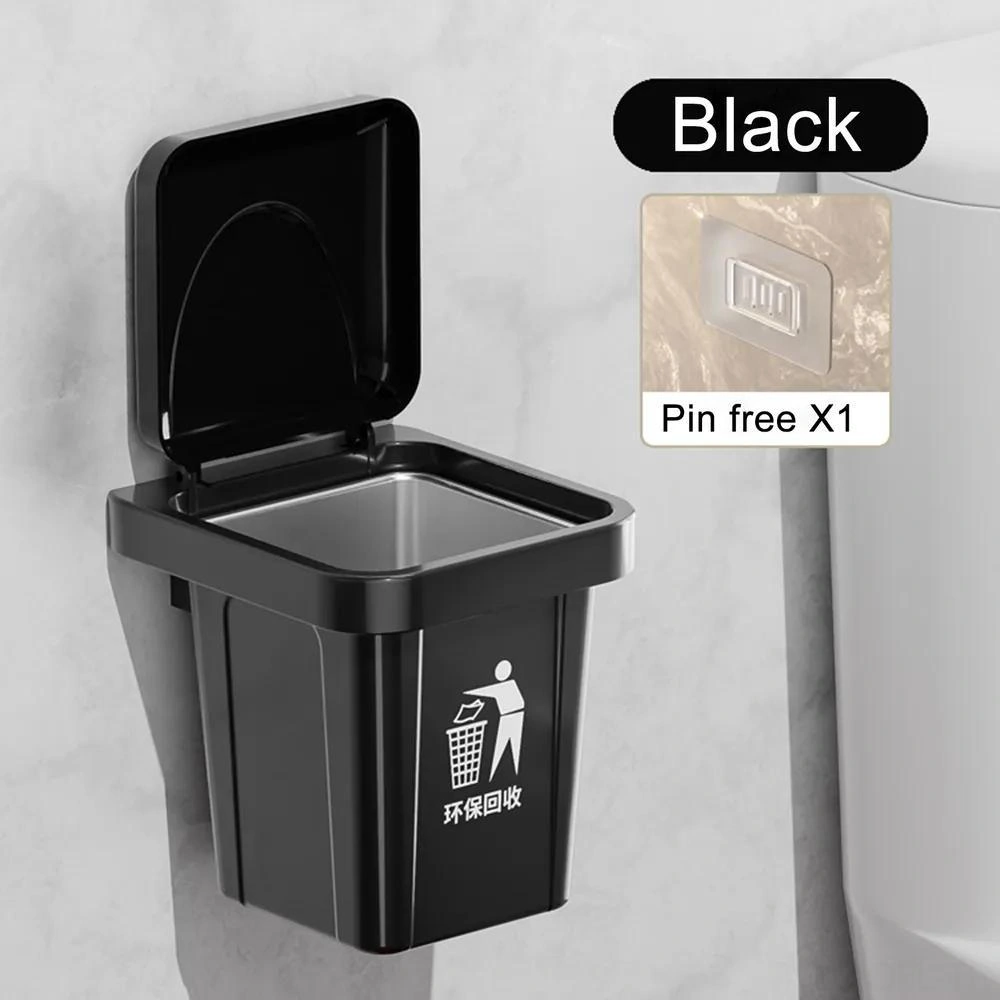 Dofolink Duvar Tipi Sigara Tüpü - Siyah Abs Ve Çelik Materyal, Duvar Takılı Çöp Kutusu Ve Sigara Tüpü Kombinasyonu Siyah