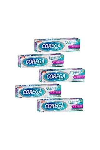 Corega Süper Diş Protez Yapıştırıcı Krem Tat Içermez 5 x 40 G