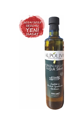 Erken Hasat Soğuk Sıkım Zeytinyağı 500 Ml Kısapınar Bahçemizden Alpoliva