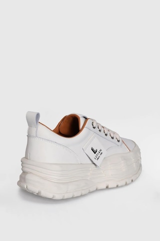 Lufian Zeta Beyaz Hakiki Deri Kadın Sneaker Ayakkabı Beyaz