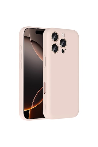 Apple Uyumlu iPhone 16 Pro Max Kılıf Kamera Korumalı Kartlık Hazneli Zore Vitra Kapak Pembe