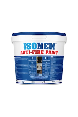 Isonem Antıfıre Paınt Yangın Geciktrici Son Kat Beyaz Boya 5 Kg