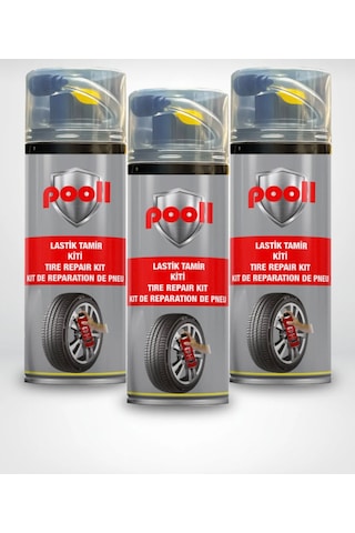 Lastik Tamir Spreyi Kiti Acil Lastik Şişirici 400 Ml 3 Adet Set S.t.t:17.01.2028