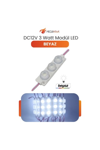 Dc 12v 3w Beyaz Modül Parmak Led Su Geçirmez Tabela Aydınlatma Dekoratif Led Modül 1 Adet
