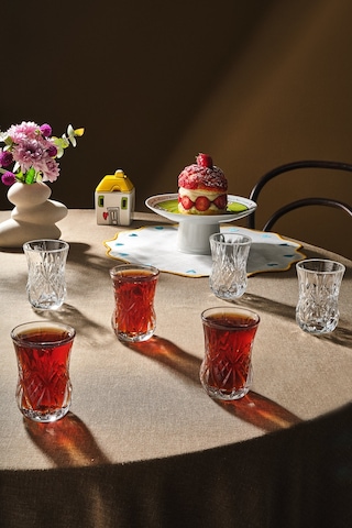 Rcr Melodia 6'lı Çay Bardağı Takımı Şeffaf