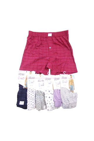 Jiber Erkek Baskılı Karışık Renk Boxer 130 - 12 Adet 001