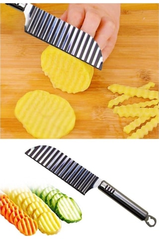 Şekilii Patates Dilimliyici Bıçak 1 Adet