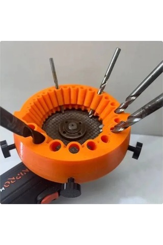 Folinda Açımlı Kesici Uyumlu 2-13 Mm Delikli Matkap Ucu Silecek, Abs Plastik Turuncu Polishing Kit Turuncu