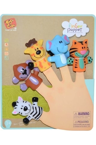 Finger Puppet Orman Hayvanları Parmak Kukla Seti 5 Hayvanlı Oyuncak Parmak Kukla Çok Renkli