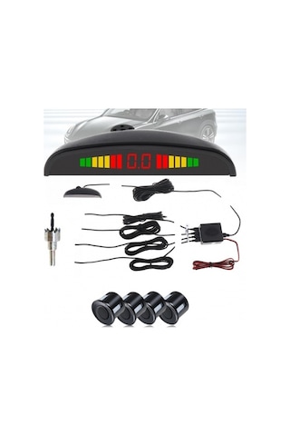 Üniversal Araç Park Sensörü Ön Arka Metre Göstergeli