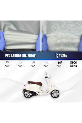 Vespa Primavera 125 Su Geçirmez Motosiklet Brandası Motor Branda