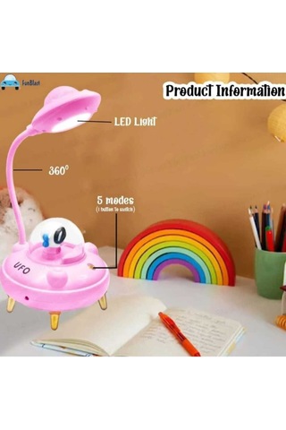 Temalı Masa Lambası- 1'li Paket Çalışma Masası Led Lambası, Şarj Edilebilir Masa Lambası Çok Renkli