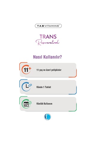 Tabvitamins Trans Resveratrol 30 Tablet Tanışma Paketi Shaker Hediyeli