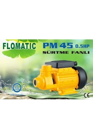 Pm45 0.5 Hp 220v Preferikal Sürtme Fanlı Su Pompası - Bakıra Bakır Sargı