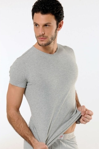Hmd Erkek V Yaka Ribana Kısa Kollu T-Shirt (509-510)