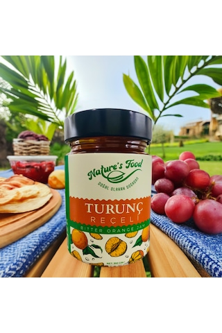 Turunç Reçeli 350gr %65 Turunç Kabuğu, Pancar Şekeri, Limon Suyu Koruyucu Ve Katkı İçermez