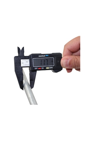 Hegi Kumpas Dijital Lcd Ekran Karbon Fiber Hassas 150mm Kalınlık Ölçer-25087