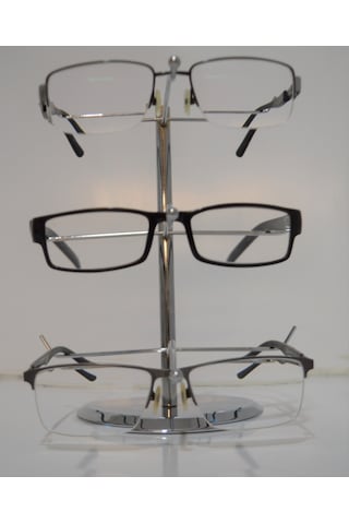 Krom Gözlük Standı Düzenleyecı Organizer 3 Lu Krom
