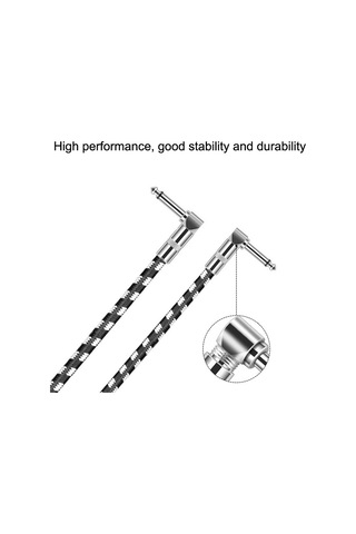 Sones 5m 2 Dirsek Başlı 6,35mm Gitar Kablosu Oksijensiz Bakır Çekirdekli Ts Büyük İki Çekirdekli Kablo