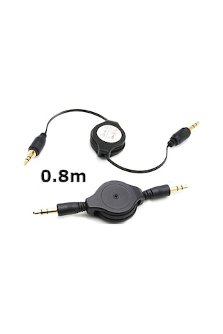 Aux Kablo 3.5Mm Ses Aktarım Ara Kablosu Makaralı Auks Kablo (533633423)
