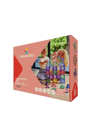 Cleverclixx Large Creative Pack Manyetik Bloklar, Pastel 125 Parça