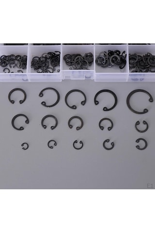 Novahub 17 Çeşitli Çelik Dış Segman Halkası Seti, 175 Adet, Sertleştirilmiş Metal, Kullanım Kolaylığı Diğer