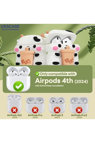 Apple Uyumlu AirPods 4. Nesil Özel Tasarımlı Silikon Kılıf 3