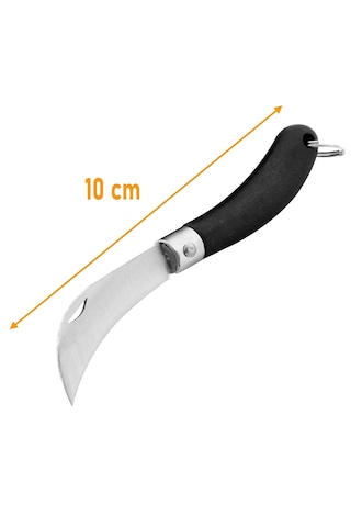 Desan Eğri Aşı Bıçağı Bağ Bıçağı Paslanmaz Ceviz Aşı Çakısı 20 Cm