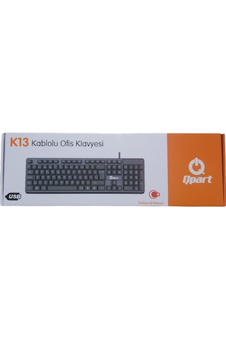 Qpart K13 USB Kablolu Türkçe Q Klavye
