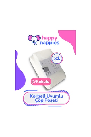 Korbell 16 lt Uyumlu Yerli Çöp Poşeti - 1 Yedek - 500 Bebek Bezi