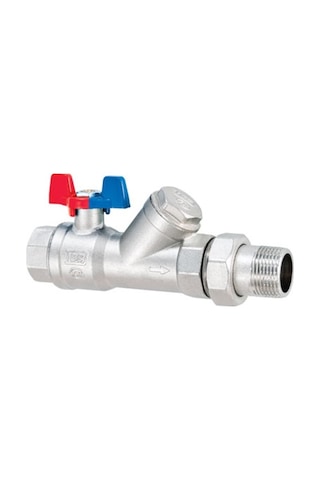 Küresel Vana Tds Filtreli Rakorlu Kelebek Kollu 3/4" Küresel Vana Tds Filtreli Rakorlu Kelebek Kollu 3/4"