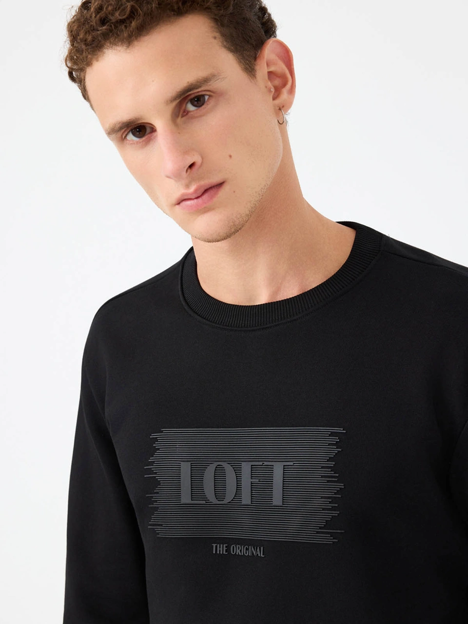 Loft Regular Fit Siyah Erkek Sweatshirt Lf2041079 Siyah