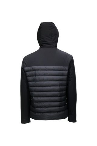 Erkek Kapüşonlu Göğüs Cepli Şişme Siyah Mont 001