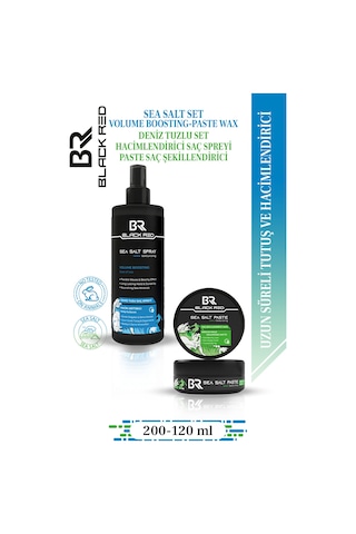 Saç Deniz Tuzu Spreyi - Sea Salt Spray & Wax Saç Şekillendirici Mat Wax Sea Salt Paste - 2'li Set Saçbakım