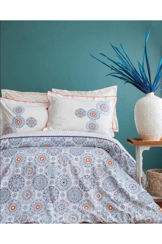 Apricitas Home Tek Kişilik Celeste Turkuaz Nevresim Takımı Lastiksiz