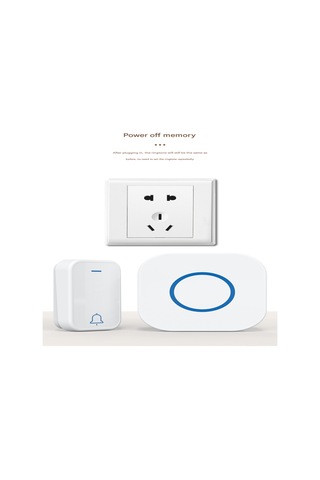 Tenfowee Ev İçin Kablosuz Zil, Büyük Sesli, 350m Uzak Mesafe, 38 Müzik Seçeneği, 4 Seviye Ses Ayarı, Ip44 Su Geçirmez, Avrupa Standartı 1 Verici + 1 Alıcı