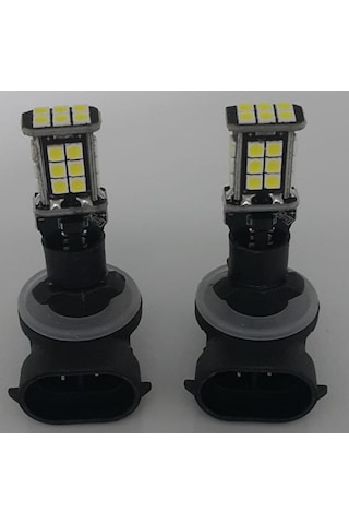Zembil Eco H27 Eğri Soket Sis Farı Led Ampul 24 Ledli Beyaz