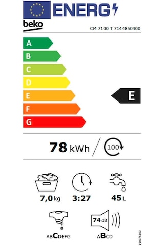 Beko CM 7100 T 1000 Devir 7 KG Çamaşır Makinesi