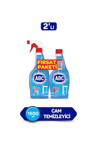 Abc Cam Temizleyici Fırsat Paketi 750 Ml + 750 Ml