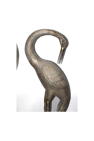 Metal İkili Vinç Kuşu Seti 143-120 Cm 143120cmsarı Salon Aksesuarı Dekoratif Figür Sanatsal Obje