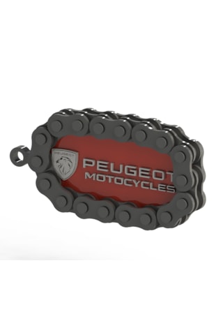 Peugeot Zincir Detaylı Anahtarlık Kırmızı