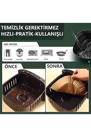 Fritöz Pişirme Kağıdı 50 Adet Renkli